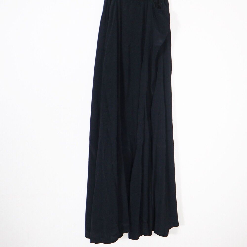 Cleobella Size S Metallic Embroidered Black Midi Dress Viscose Crepe - Picture 9 of 9